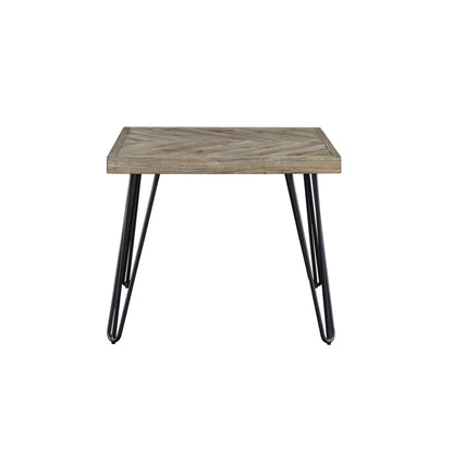 Modus Everson Solid Fir End Table in Sand Dollar