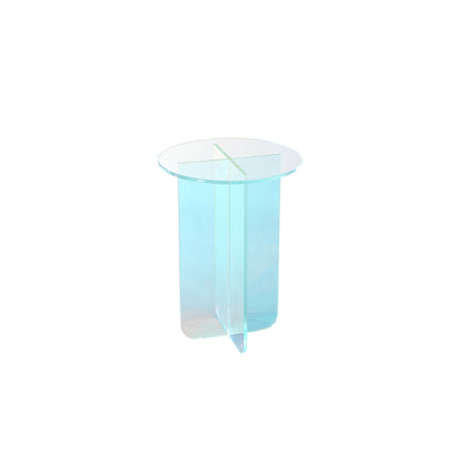 Modus Fomo Small End Table in Iridescent Glass