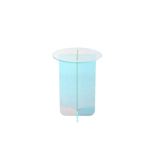Modus Fomo Small End Table in Iridescent Glass