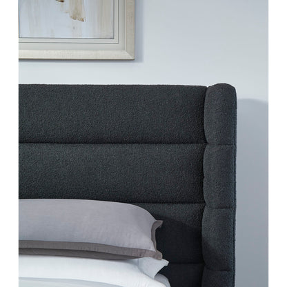 Modus Frank Upholstered Wingback Platform Bed in Ember Boucle