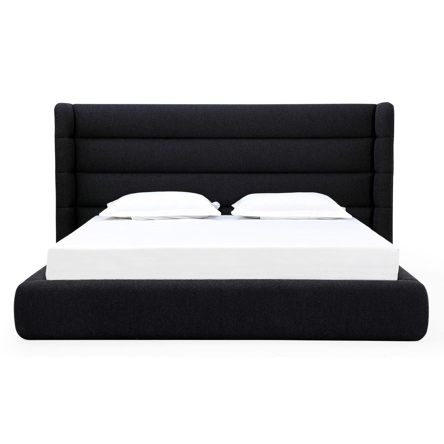 Modus Frank Upholstered Wingback Platform Bed in Ember Boucle