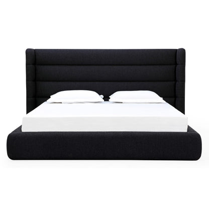 Modus Frank Upholstered Wingback Platform Bed in Ember Boucle