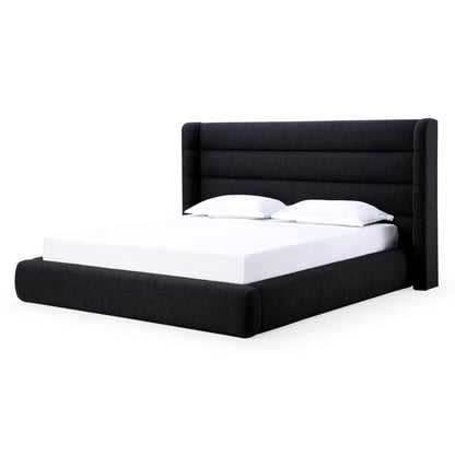 Modus Frank Upholstered Wingback Platform Bed in Ember Boucle