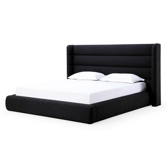 Modus Frank Upholstered Wingback Platform Bed in Ember Boucle