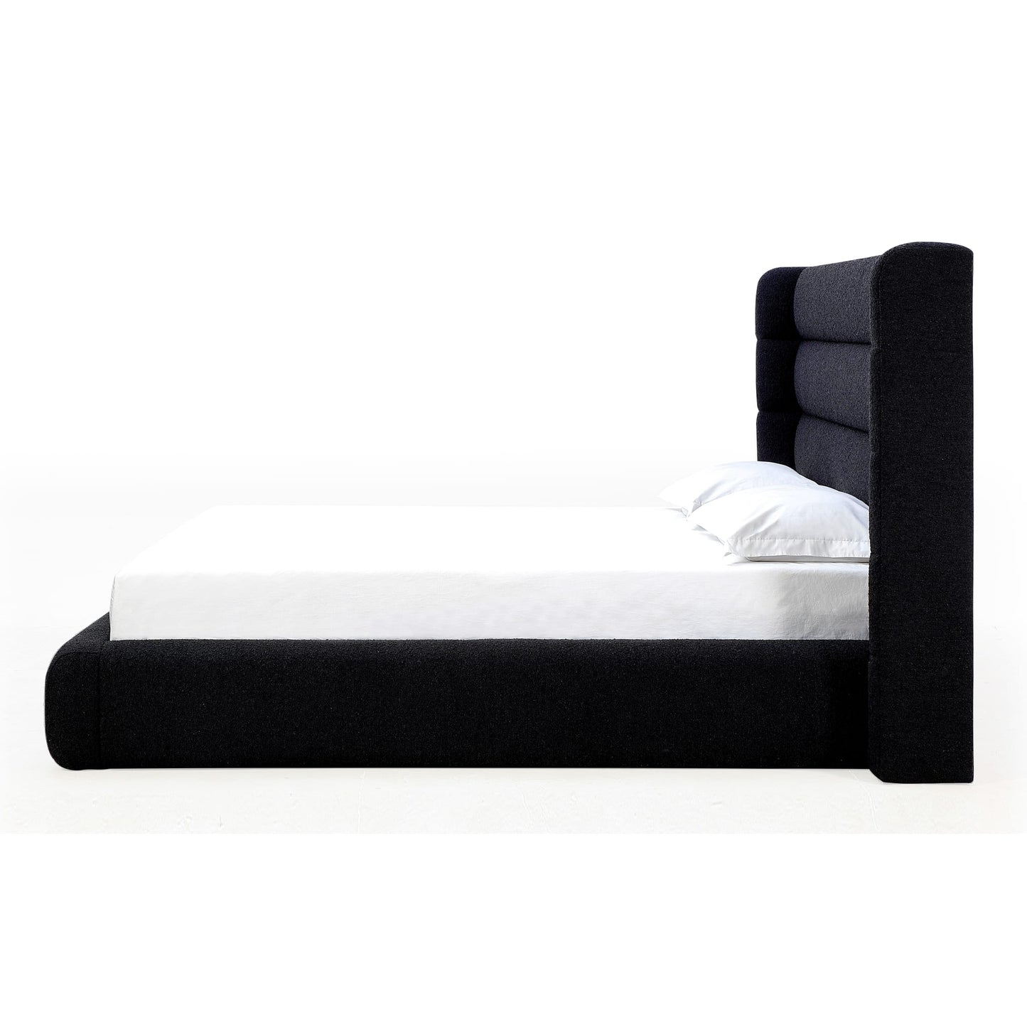 Modus Frank Upholstered Wingback Platform Bed in Ember Boucle