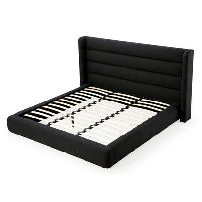 Modus Frank Upholstered Wingback Platform Bed in Ember Boucle