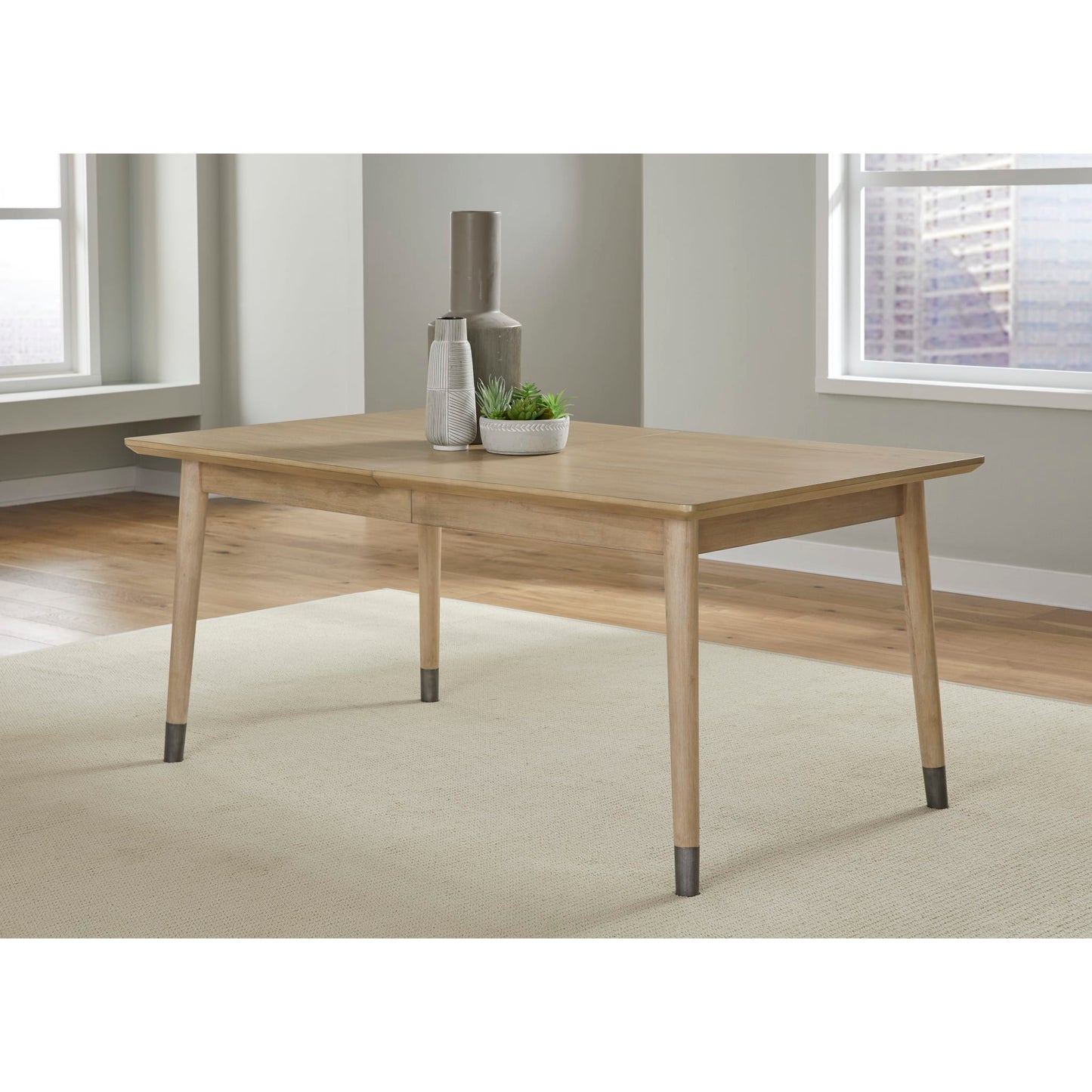 Modus Franklin Extendable White Oak Dining Table in Au Natural