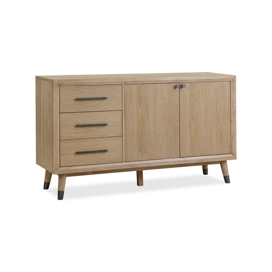 Modus Franklin Three Drawer Two Door White Oak Sideboard in Au Natural