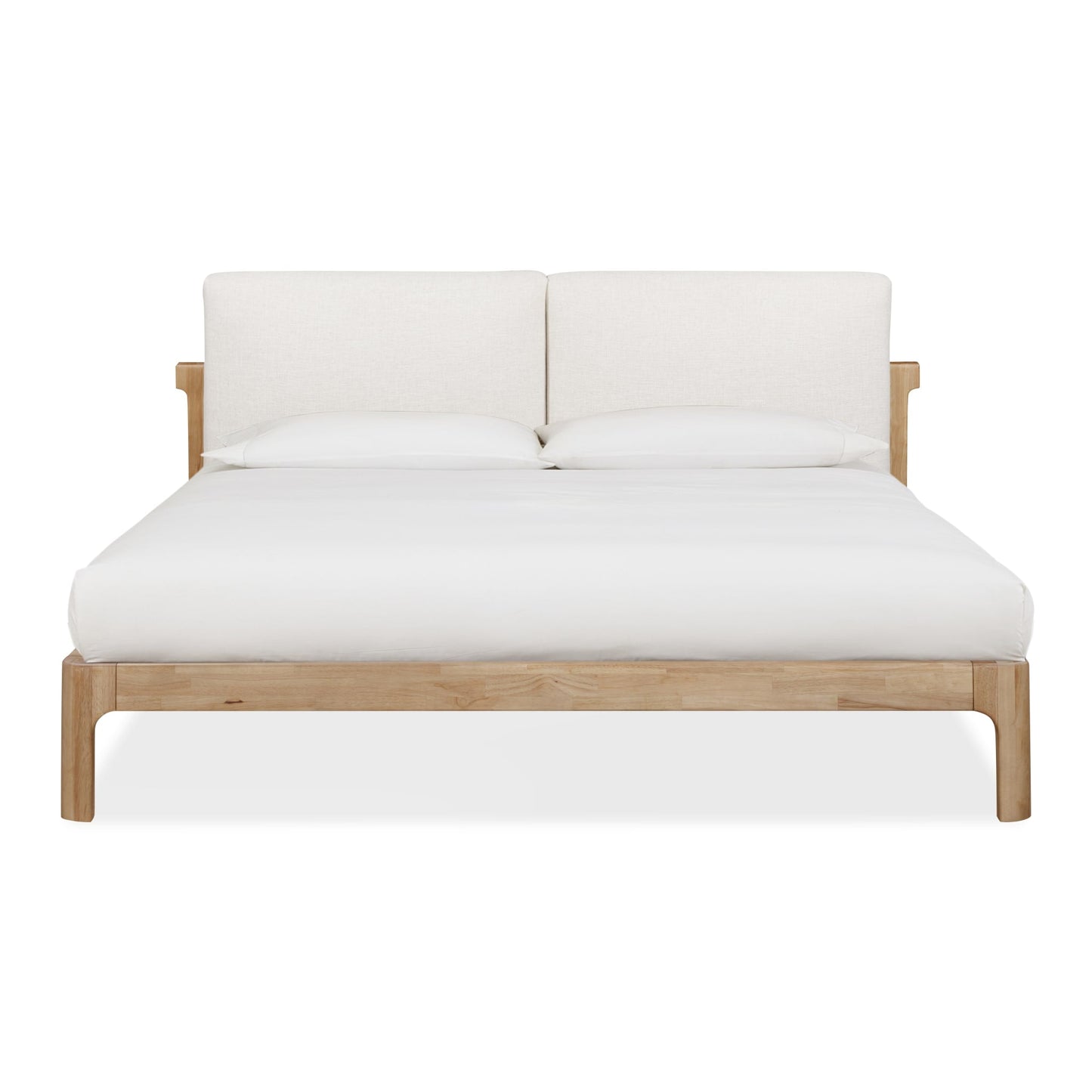 Modus Furano Upholstered Two Cushion Platform Bed in Ginger and Natural Linen