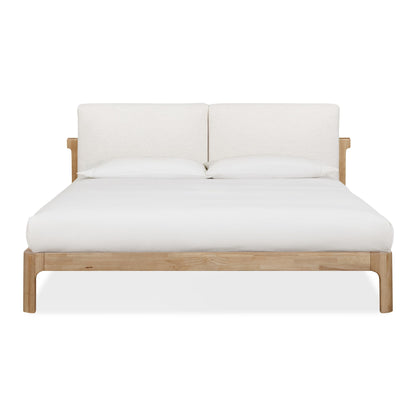 Modus Furano Upholstered Two Cushion Platform Bed in Ginger and Natural Linen