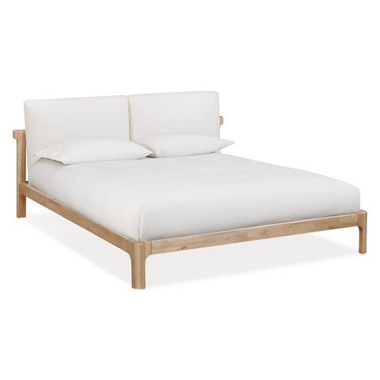 Modus Furano Upholstered Two Cushion Platform Bed in Ginger and Natural Linen
