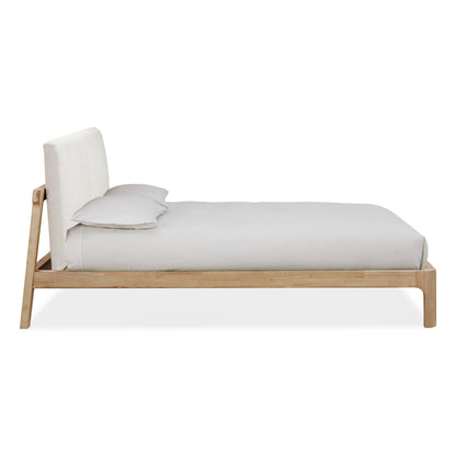 Modus Furano Upholstered Two Cushion Platform Bed in Ginger and Natural Linen