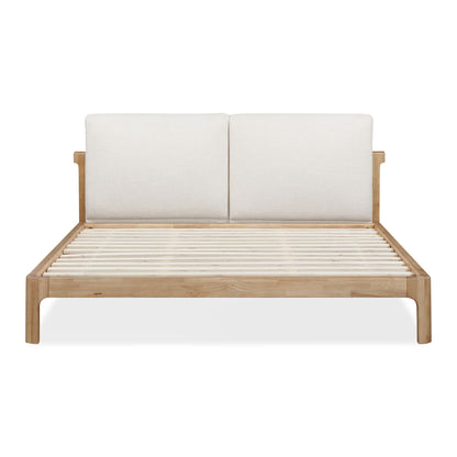 Modus Furano Upholstered Two Cushion Platform Bed in Ginger and Natural Linen