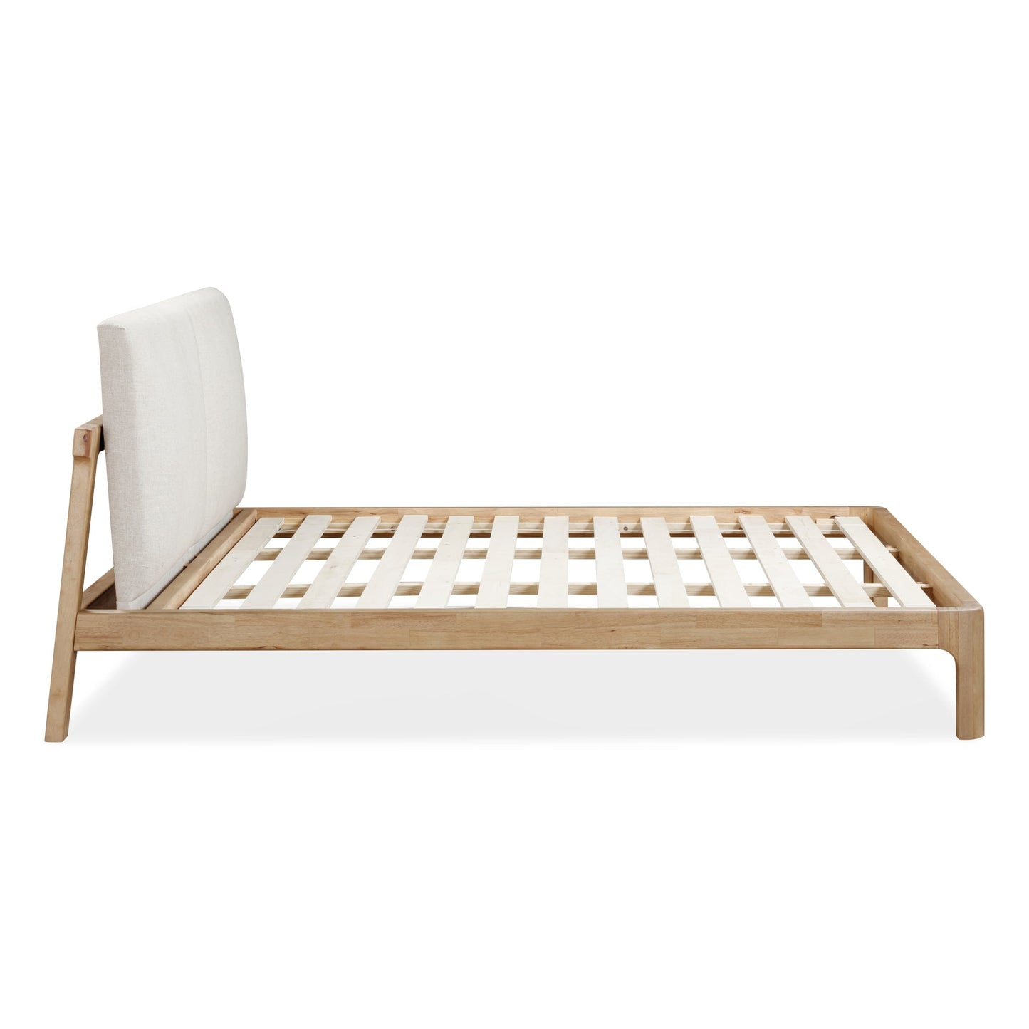 Modus Furano Upholstered Two Cushion Platform Bed in Ginger and Natural Linen