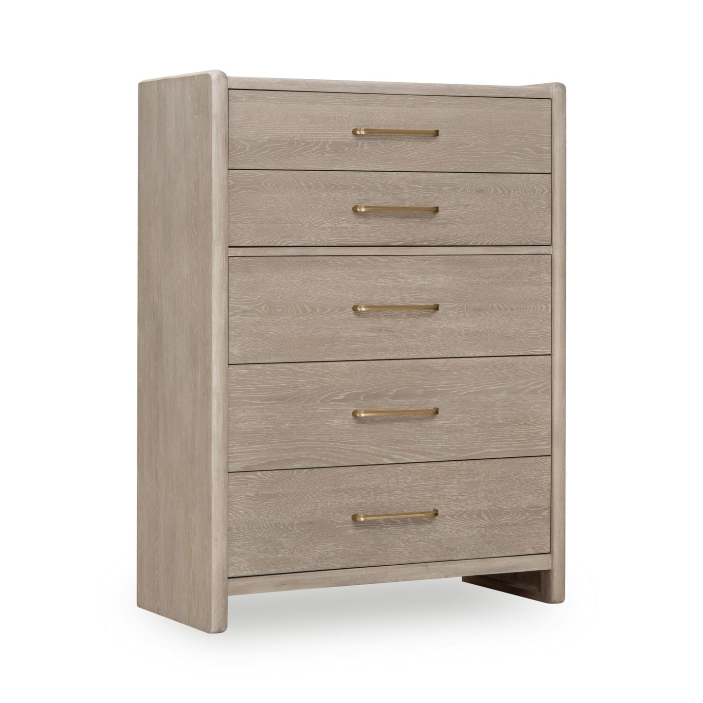 Modus Modus Modus Gardenia Five Drawer Oak Wood Chest in Chai