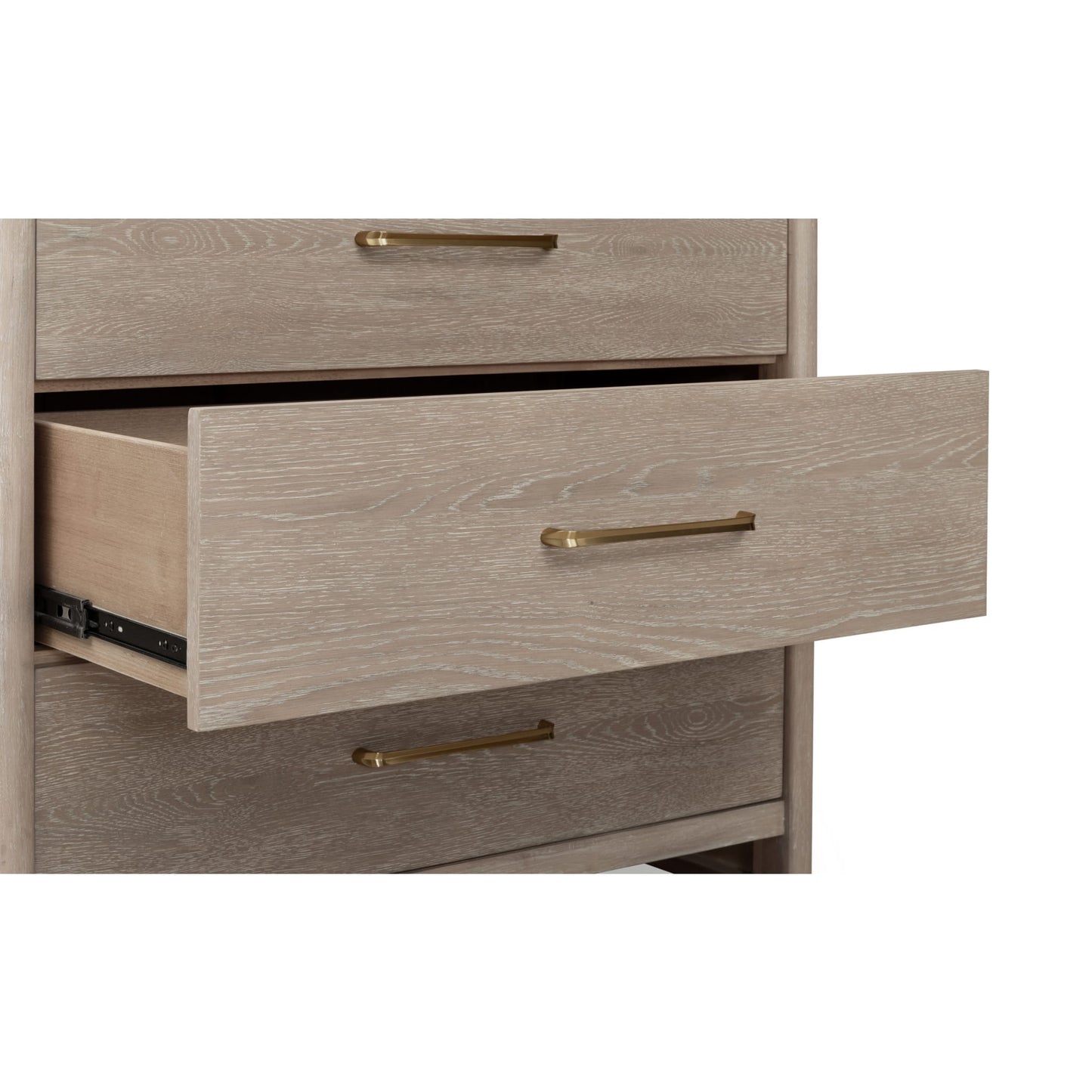 Modus Modus Modus Gardenia Five Drawer Oak Wood Chest in Chai