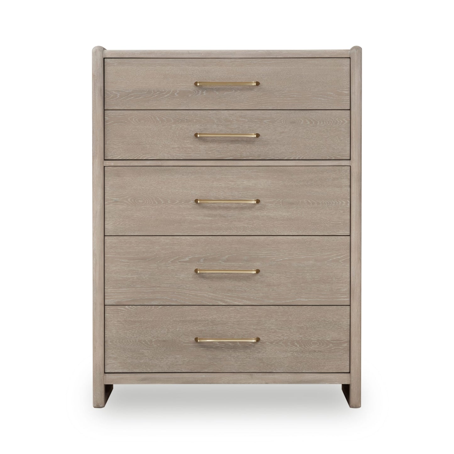 Modus Modus Modus Gardenia Five Drawer Oak Wood Chest in Chai