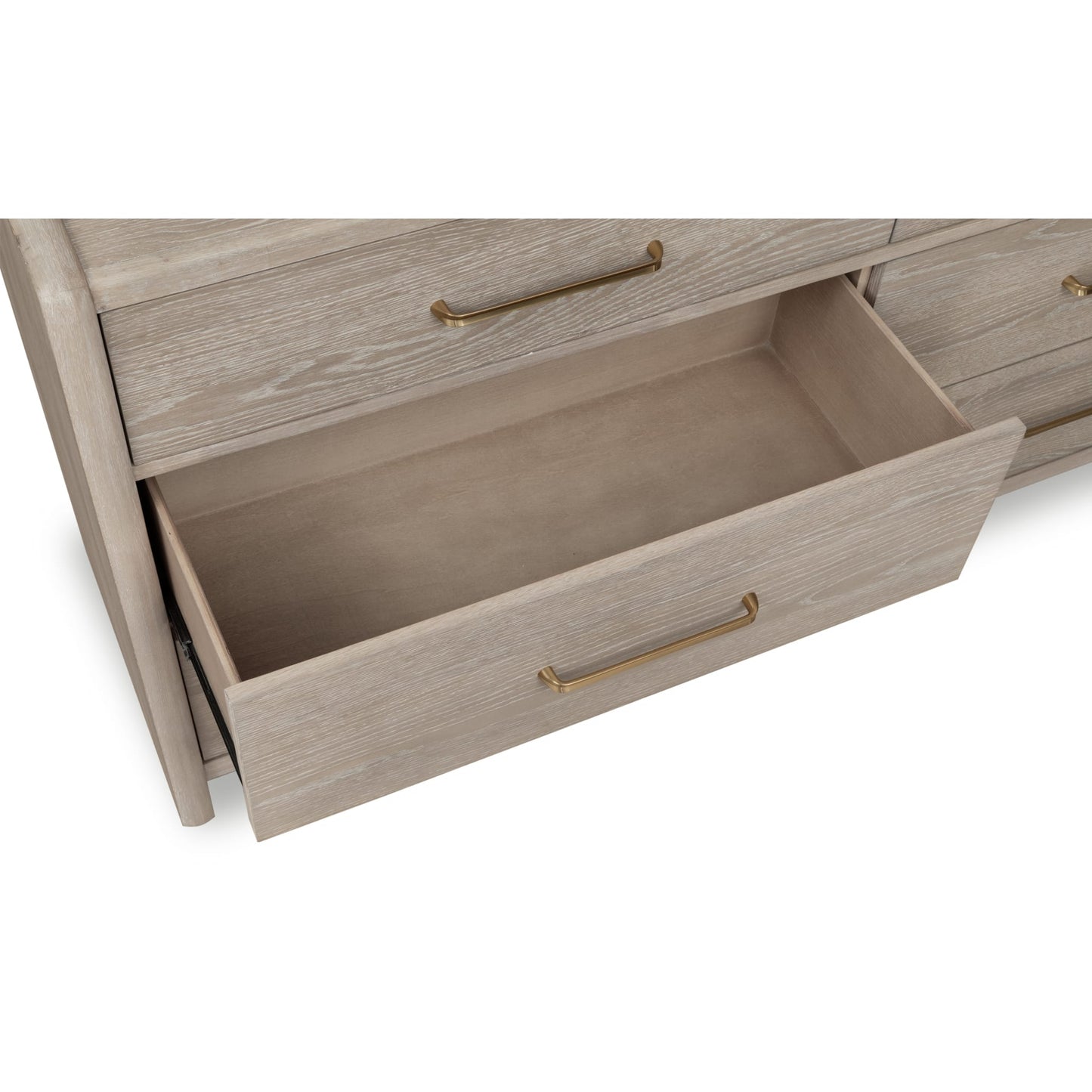 Modus Gardenia Six Drawer Oak Wood Dresser in Chai