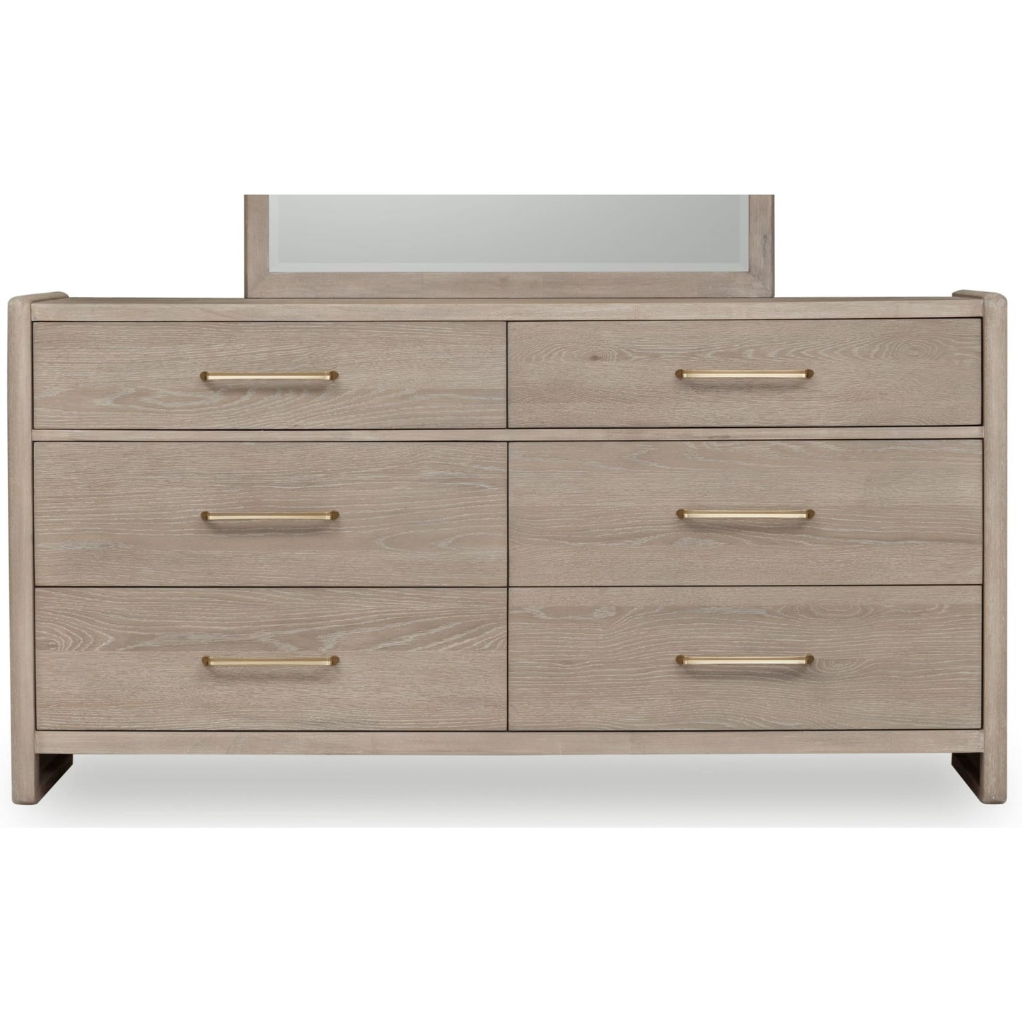 Modus Gardenia Six Drawer Oak Wood Dresser in Chai