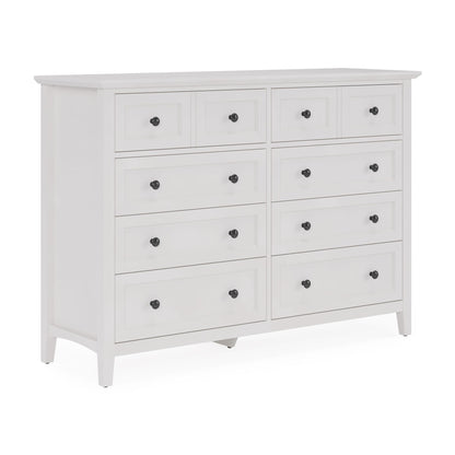 Modus Grace Eight Drawer Dresser in Snowfall White