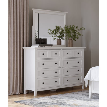 Modus Grace Eight Drawer Dresser in Snowfall White