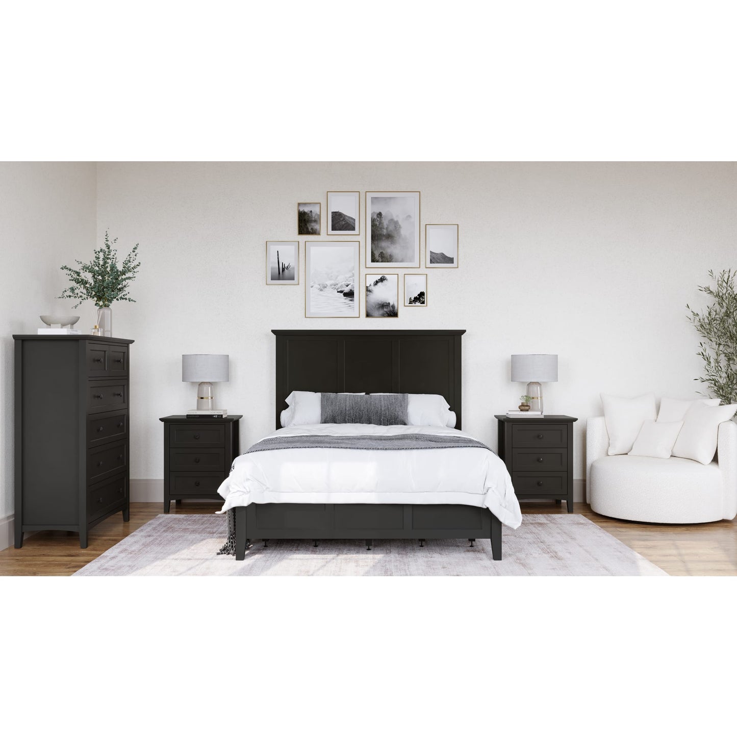 Modus Modus Modus Grace Five Drawer Chest in Raven Black