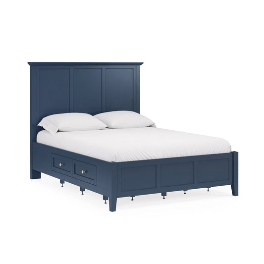 Modus Grace Four Drawer Platform Storage Bed in Blueberry