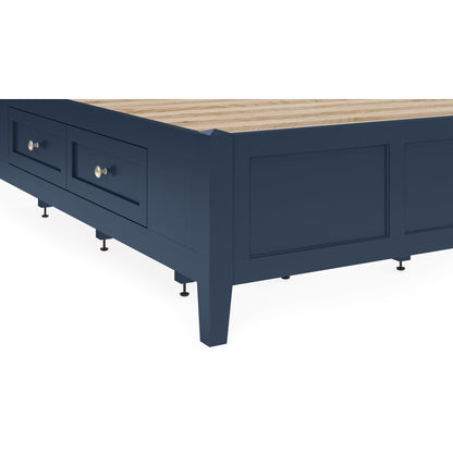 Modus Grace Four Drawer Platform Storage Bed in Blueberry