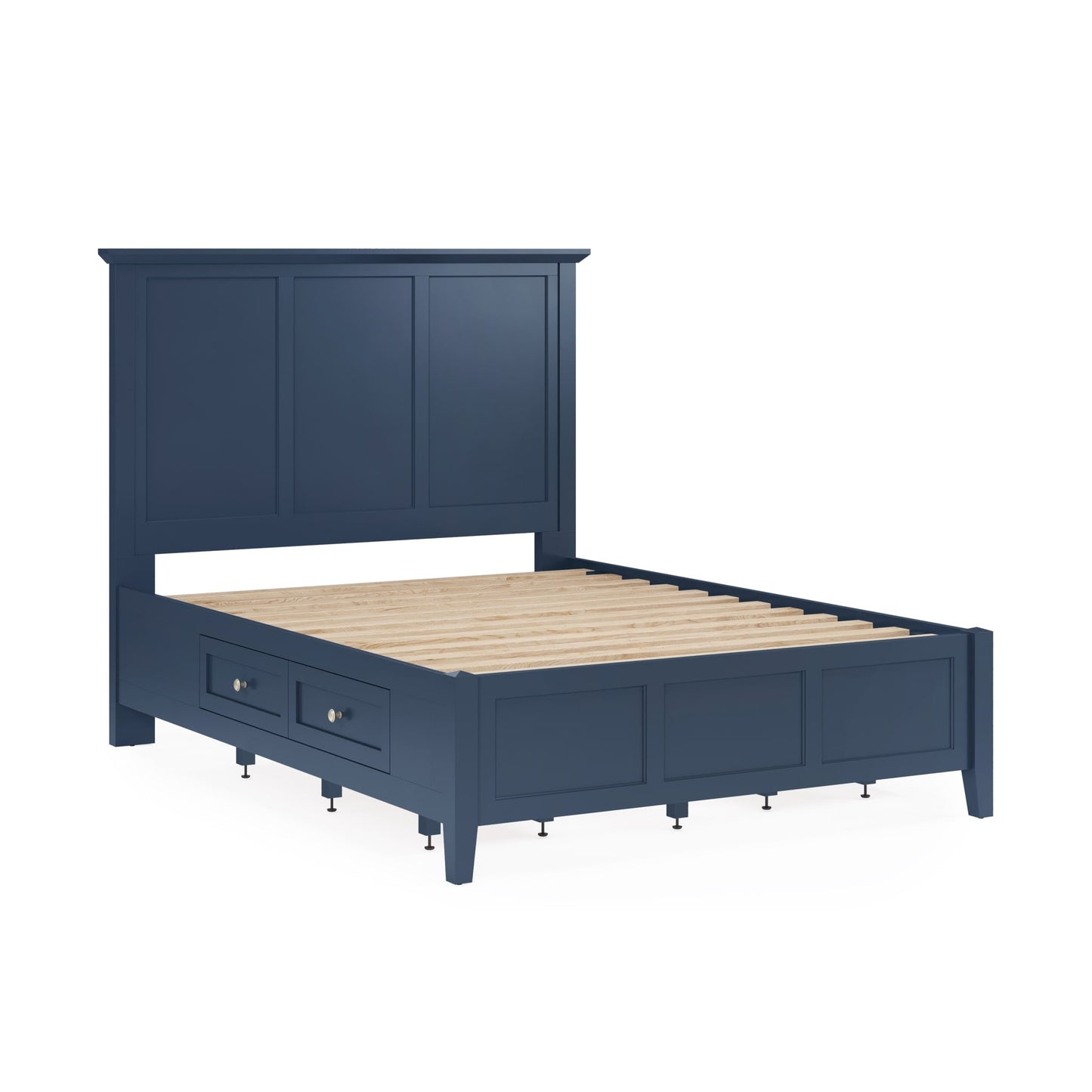 Modus Grace Four Drawer Platform Storage Bed in Blueberry