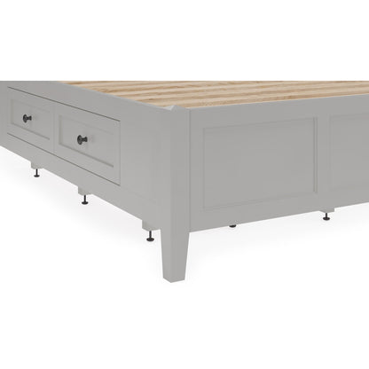 Modus Grace Four Drawer Platform Storage Bed in Elephant Gray
