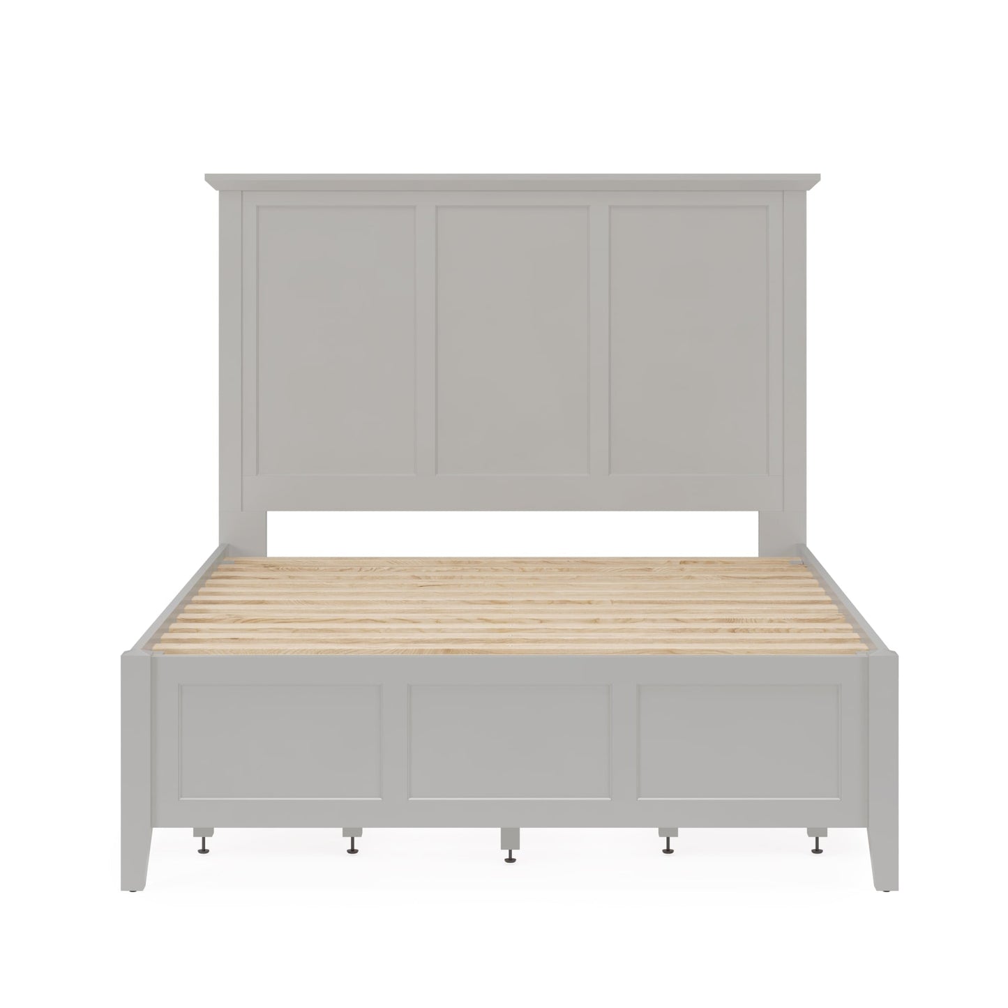 Modus Grace Four Drawer Platform Storage Bed in Elephant Gray