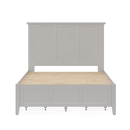 Modus Grace Four Drawer Platform Storage Bed in Elephant Gray