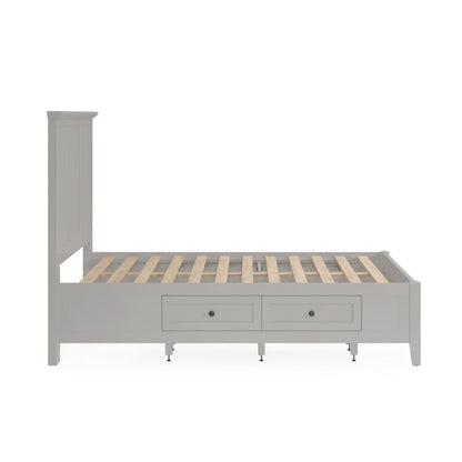 Modus Grace Four Drawer Platform Storage Bed in Elephant Gray