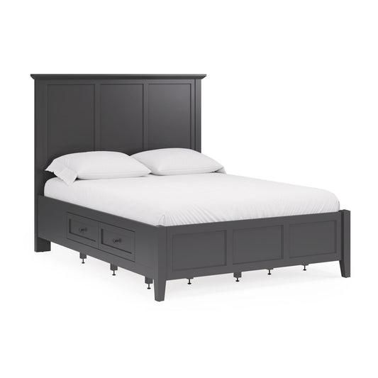 Modus Grace Four Drawer Platform Storage Bed in Raven Black