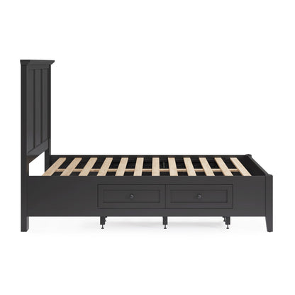 Modus Grace Four Drawer Platform Storage Bed in Raven Black