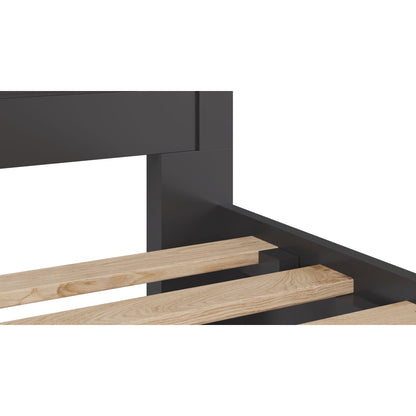 Modus Grace Four Drawer Platform Storage Bed in Raven Black