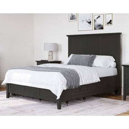 Modus Grace Four Drawer Platform Storage Bed in Raven Black