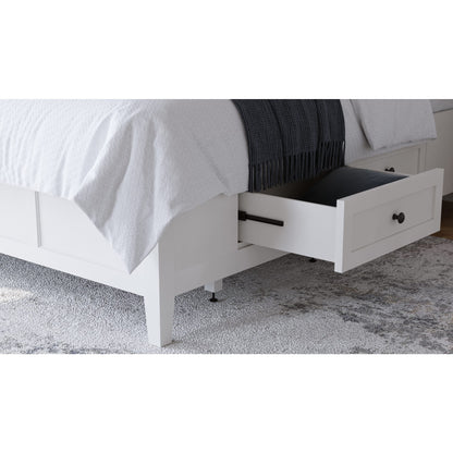 Modus Grace Four Drawer Platform Storage Bed in Snowfall White