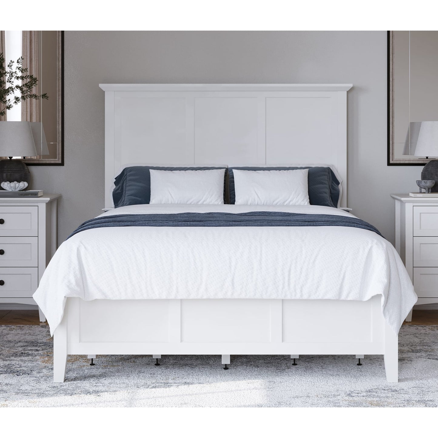 Modus Grace Four Drawer Platform Storage Bed in Snowfall White