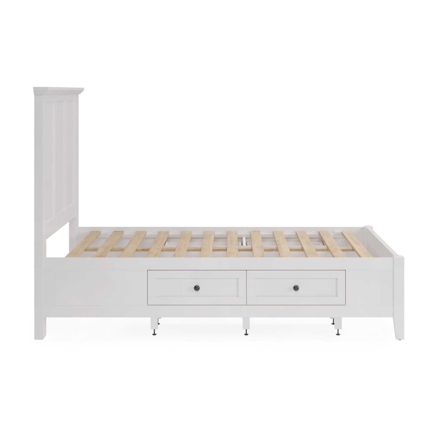 Modus Grace Four Drawer Platform Storage Bed in Snowfall White