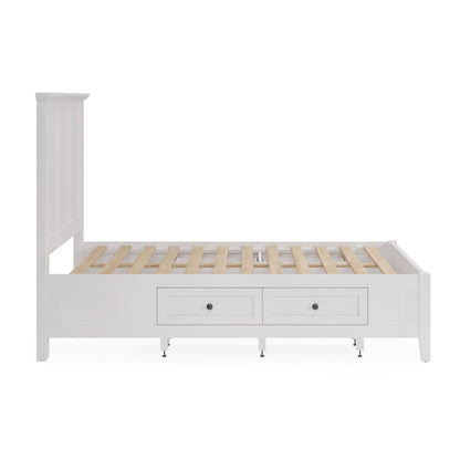 Modus Grace Four Drawer Platform Storage Bed in Snowfall White