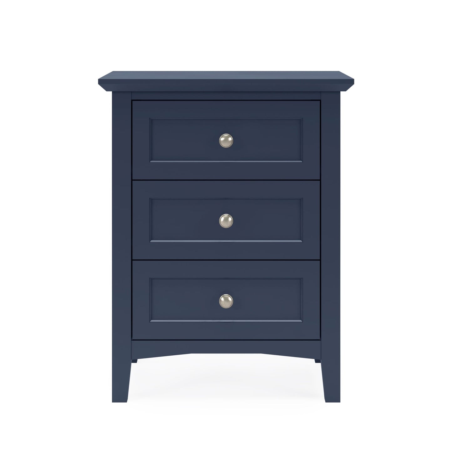 Modus Grace Three Drawer Nightstand in Blueberry