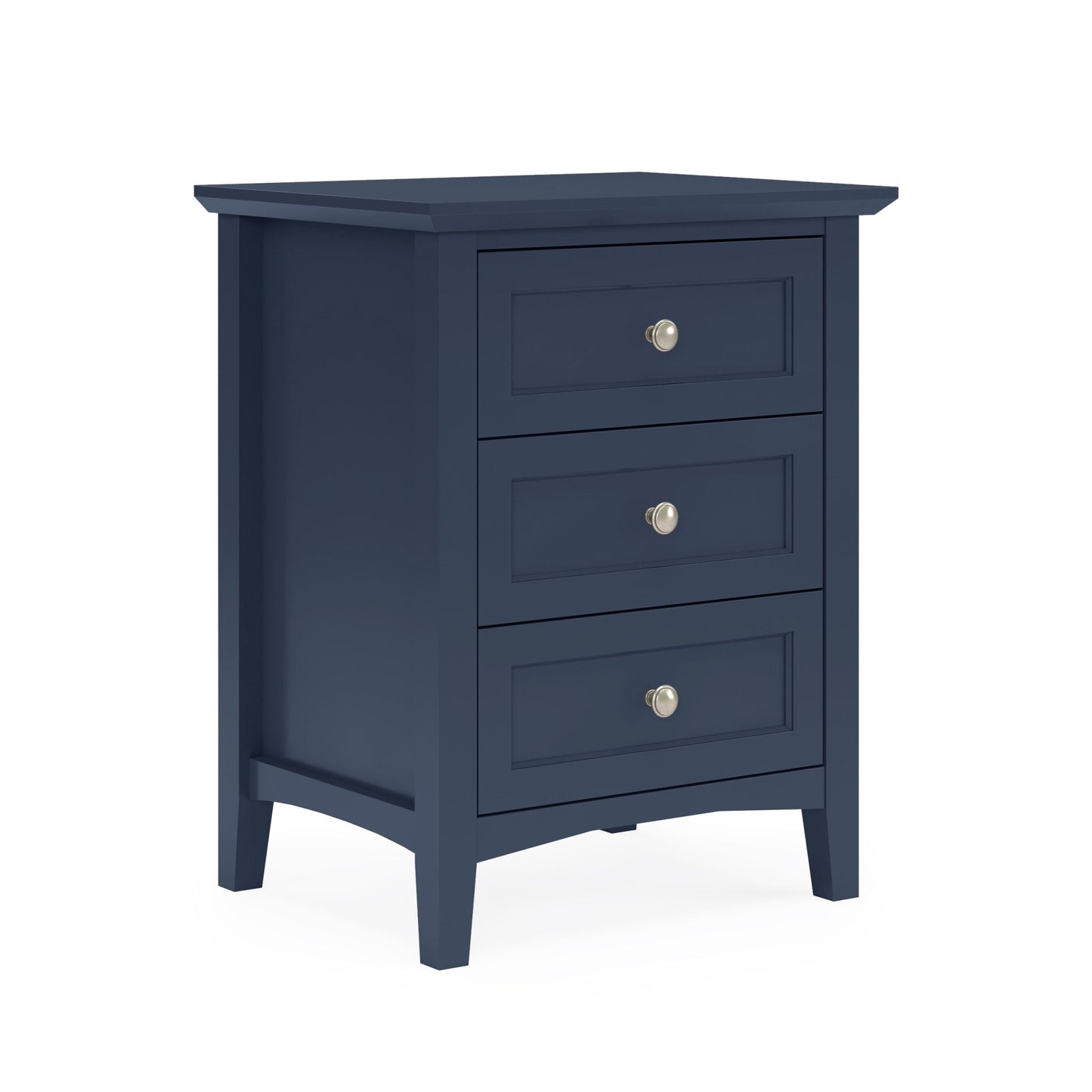 Modus Grace Three Drawer Nightstand in Blueberry