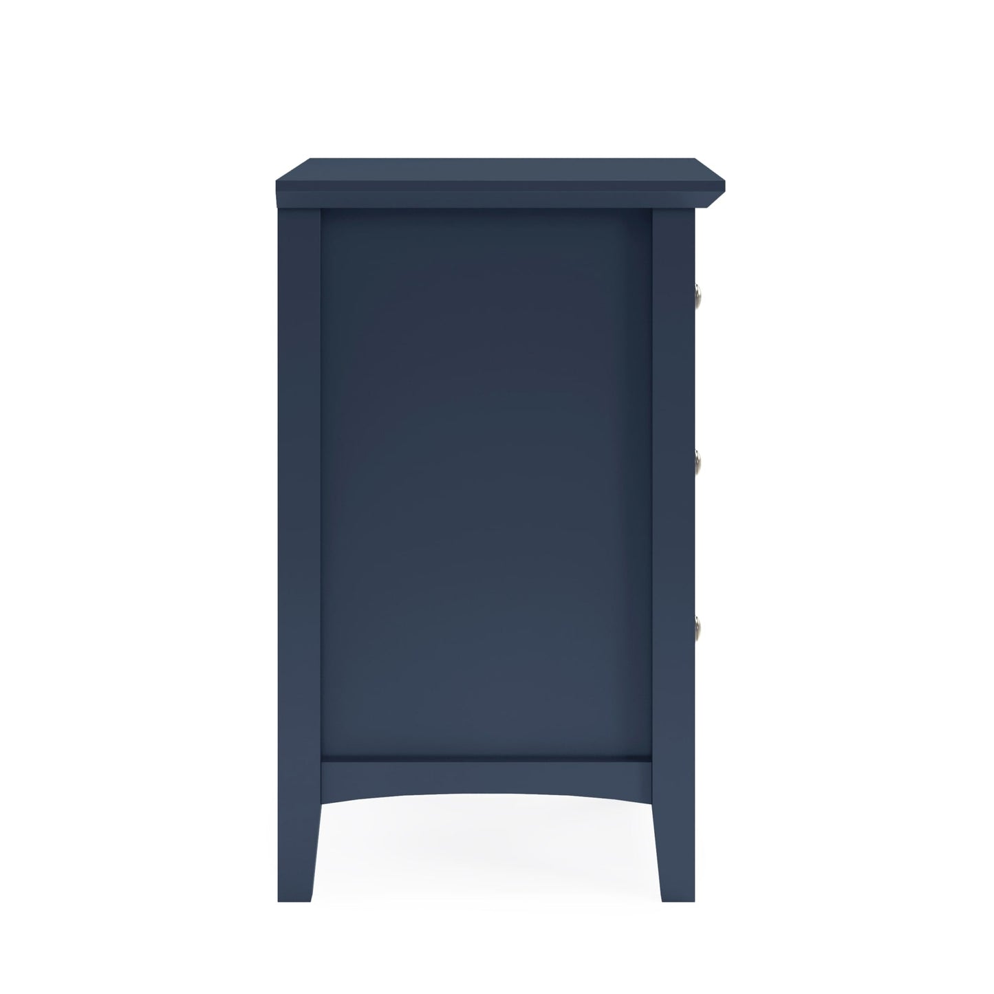 Modus Grace Three Drawer Nightstand in Blueberry