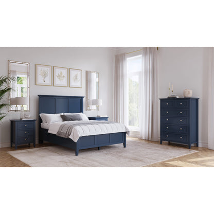 Modus Grace Three Drawer Nightstand in Blueberry