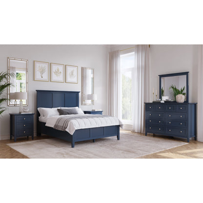 Modus Grace Three Drawer Nightstand in Blueberry