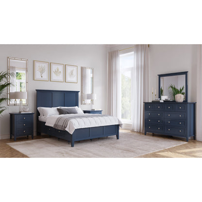 Modus Grace Three Drawer Nightstand in Blueberry