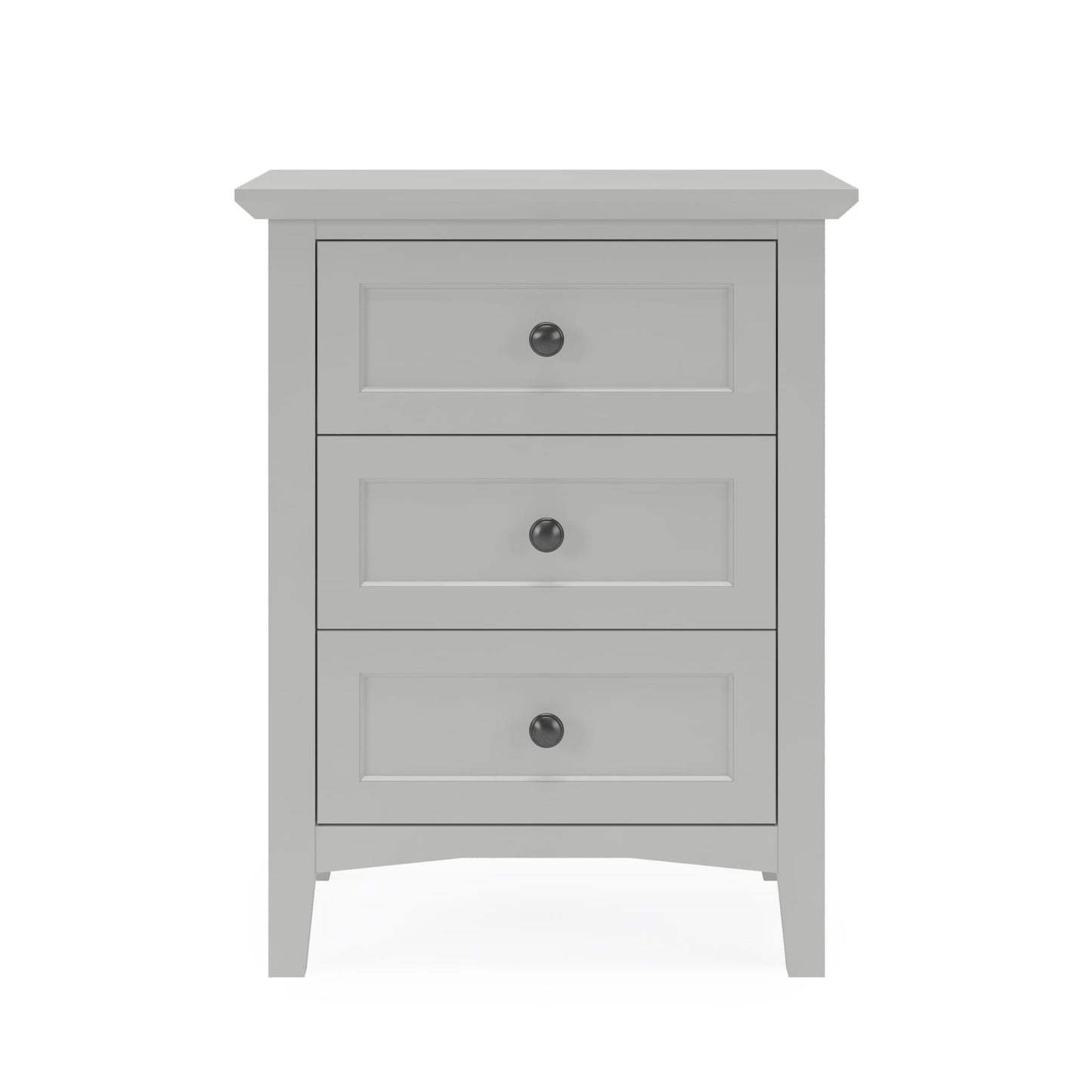 Modus Grace Three Drawer Nightstand in Elephant Grey