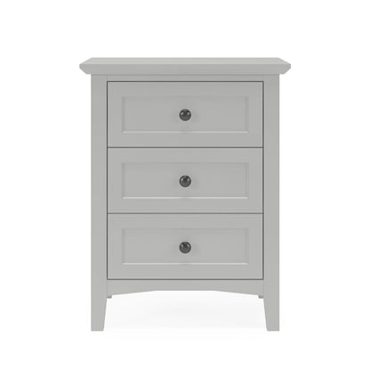 Modus Grace Three Drawer Nightstand in Elephant Grey