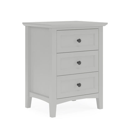 Modus Grace Three Drawer Nightstand in Elephant Grey